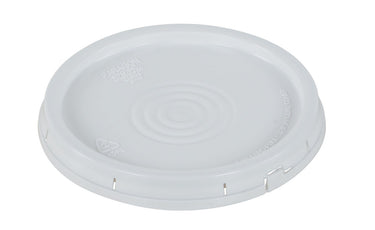 Pail Lid - White Plastic w/ Tear-Tab